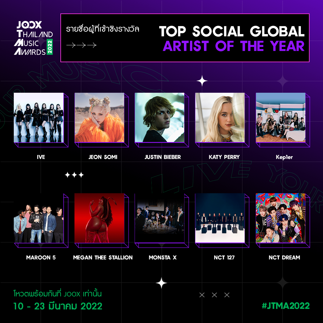 JOOX Thailand Music Awards 2022 NOMINEE