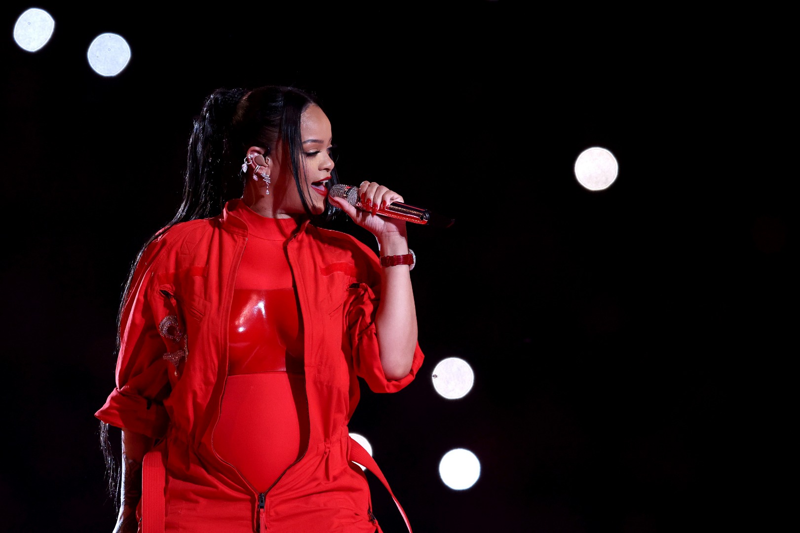 Rihanna at 2023 Super Bowl LVII Halftime Show