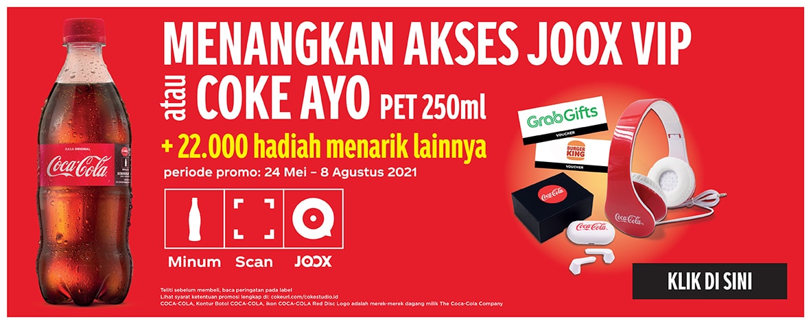Menangkan Akses JOOX VIP atau COKE AYO pet 250ml