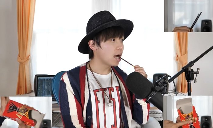บีทบ็อกซ์ด้วย Pocky โคฟเวอร์เพลง Smoke On The Water ด้วยขนม Pocky
