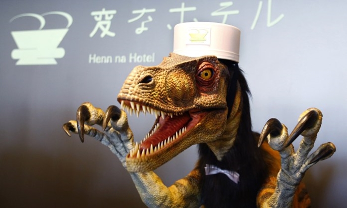 Henn na Hotel โรงแรมประหลาดแห่งโตเกียวพร้อมไดโนเสาร์ที่มาคอยต้อนรับ