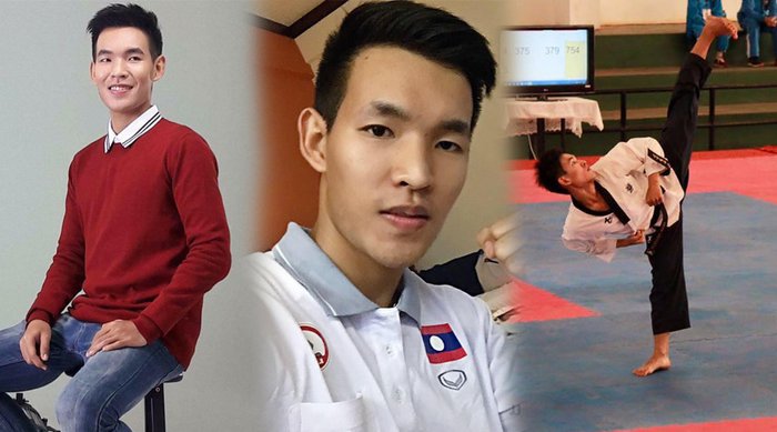"ອາເຊິນ ລາດວົງໄຊ" ໜຸ່ມນັກກິລາສຸດເຈົ້າຊູ້ ດີກຼີນັກກິລາເທຄວັນໂດທີມຊາດ