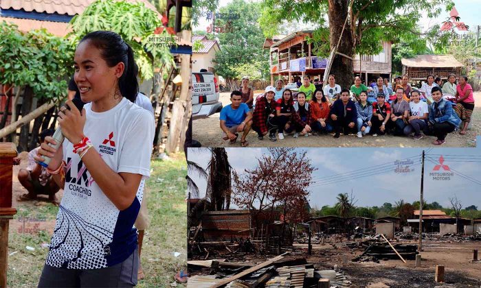 ລົດແກ້ວ ແລະ ຢາກແຕ້ມ & ຢາກເວົ້າ ເດີນທາງມອບເຄື່ອງບໍລິຈາກໃຫ້ຄອບຄົວຜູ້ປະສົບອັກຄີໄພຢູ່ຊະນະສົມບູນ