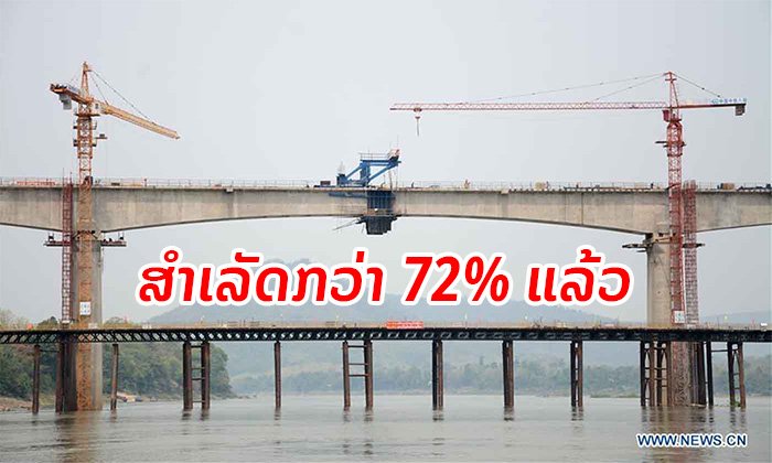 ໂຄງການທາງລົດໄຟລາວ-ຈີນ ກໍ່ສ້າງສຳເລັດແລ້ວກວ່າ 72%