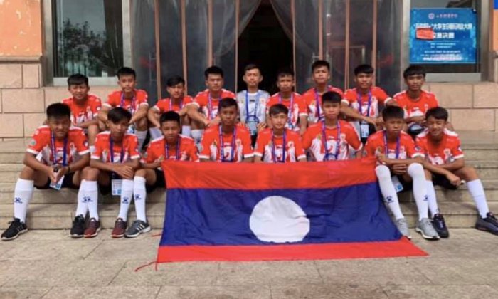 U-14 ດີເຄ ຕົວແທນໜຶ່ງດຽວຈາກລາວ ຖະຫຼົ່ມທີມເຈົ້າພາບ 8-0 ຄວ້າແຊ້ມບານເຕະ China Cup 2019