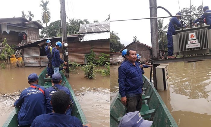 ລະບົບໄຟຟ້າແຂວງຄຳມ່ວນ ເສຍຫາຍກວ່າ 300 ລ້ານກີບ ຈາກພາຍຸໂພດູນ