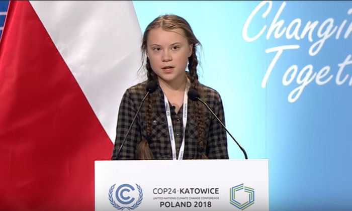 Greta Thunberg ເດັກນ້ອຍອາຍຸ 15 ປີ ຜູ້ທວງຄວາມຍຸຕິທໍາໃຫ້ພູມອາກາດໂລກ