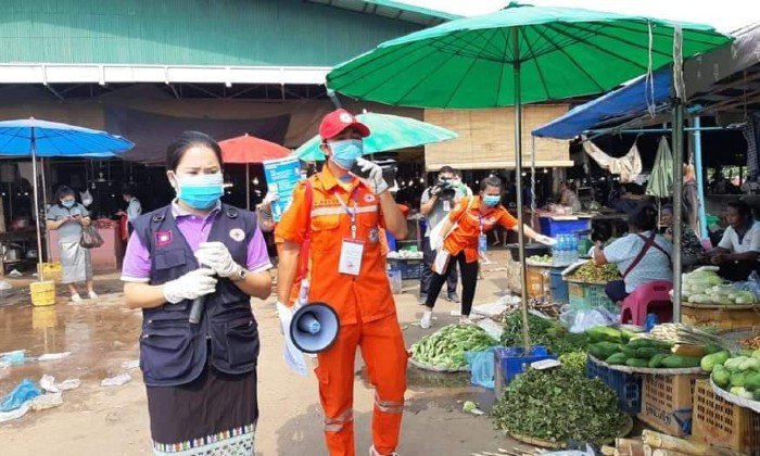 ອົງການກາແດງ ສືບຕໍ່ລົງໂຄສະນາວິທີປ້ອງກັນພະຍາດ COVID-19 ໃຫ້ບັນດາຕະຫຼາດທົ່ວນະຄອນຫຼວງວຽງຈັນ