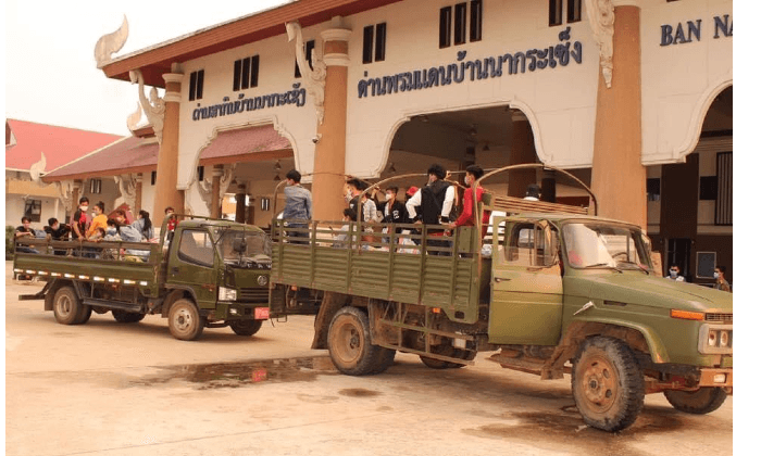ໄຊຍະບູລີຮັບແຮງງານລາວ ທີ່ຕົກຄ້າງ ຢູ່ແຂວງເລີຍ ຈຳນວນ 120 ຄົນ