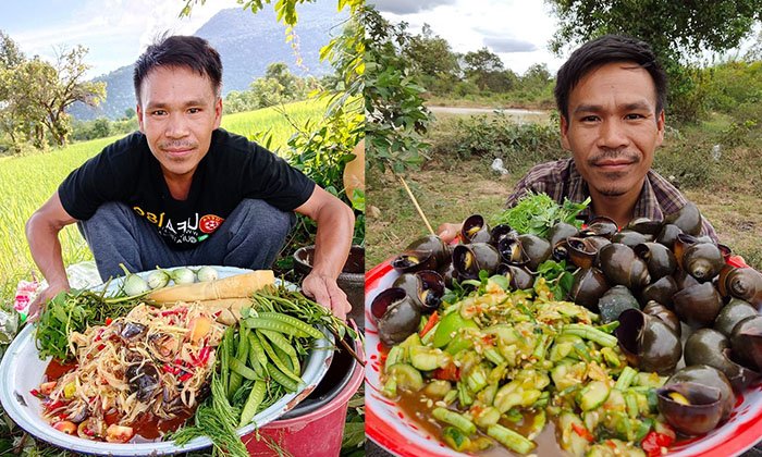 "ບົວໄລ" ເນັດໄອດໍ້-ຢູທູບເບີຄົນດັງ ຜູ້ຫຼົງໃຫຼການເຮັດອາຫານບ້ານນາເປັນຊີວິດຈິດໃຈ
