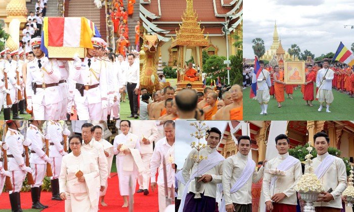 ປະມວນພາບ ການນຳພັກ-ລັດ ຄົນດັງ ຊາວພຸດ ຮ່ວມພິທີສົ່ງສະການ ຍາທ່ານໃຫຍ່ ມະຫາງອນ ດຳຣົງບຸນ