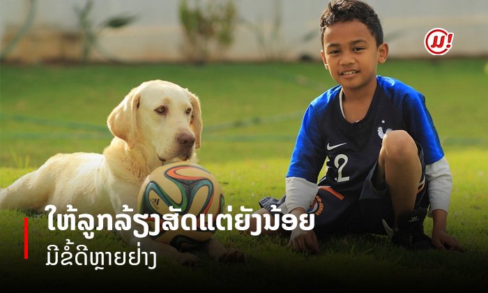 ຂໍ້ດີຂອງການໃຫ້ລູກຮັກມີສັດລ້ຽງຕັ້ງແຕ່ອາຍຸຍັງນ້ອຍ