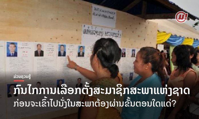 ທຳຄວາມຮູ້ຈັກກົນໄກການເລືອກຕັ້ງສະມາຊິກສະພາແຫ່ງຊາດ ກ່ອນຈະເຂົ້າໄປນັ່ງໃນສະພາຕ້ອງຜ່ານຂັ້ນຕອນໃດແດ່?