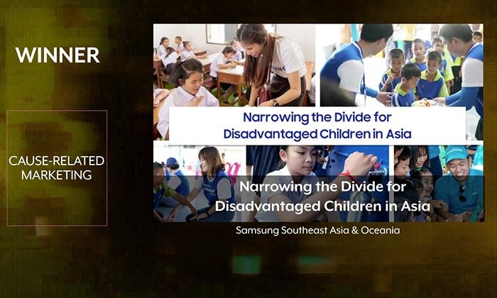ໂຄງການ Samsung Love & Care ໄດ້ຮັບການຍ້ອງຍໍຈາກ Asia-Pacific SABRE Awards 2020