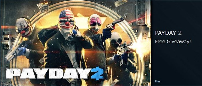 Steam ແຈກ Pay Day 2 ຟຣີ ຮີບກົດຮັບສິດກັນດ່ວນ