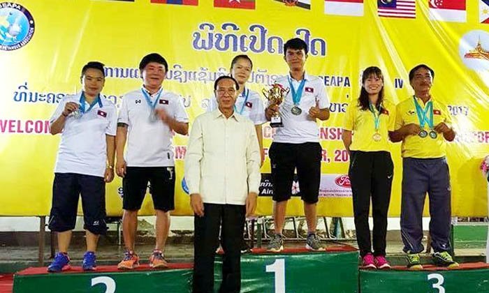 ລາວ ຄອງເຈົ້າຫຼຽນຄຳ ເປຕັງຊີງແຊມອາຊຽນ ຄັ້ງທີ 4 ທີ່ວຽງຈັນ