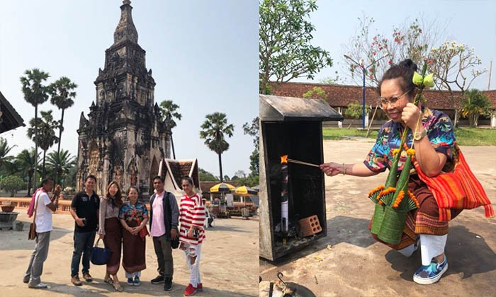 ຕຸກກີ້ ດາລາຕະຫຼົກຊື່ດັງຂອງໄທ ເຊັກອິນສະຫວັນນະເຂດ ໄຫວ້ພະທາດອີງຮັງ