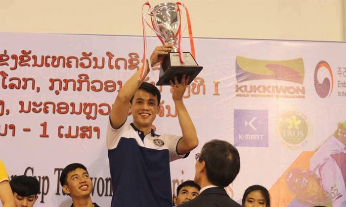 ສສ ມາສເຕີເລ້ ກວາດ 14 ຫຼຽນຄຳ ຄອງແຊ້ມເທຄວັນໂດ ລາຍການ ກຸກກິວອນ ຄັບ 2018