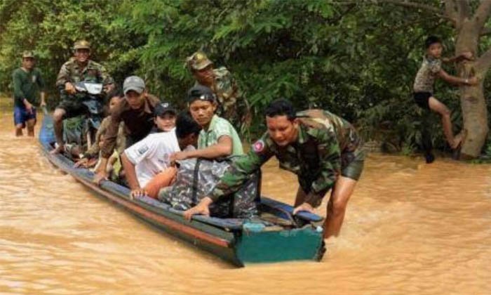 ມວນນໍ້າຈາກເຂື່ອນແຕກໃນລາວໄຫຼເຂົ້າສູ່ກຳປູເຈຍ ທາງການເລັ່ງອົບພະຍົບປະຊາຊົນ 25 ພັນຄົນ