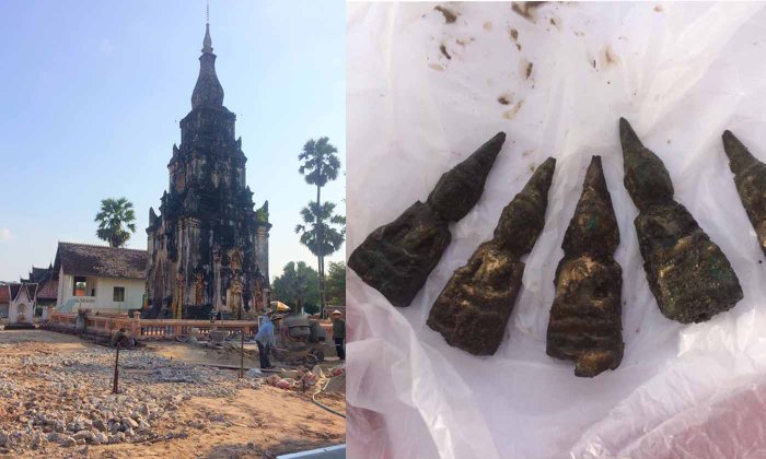 ຄົ້ນພົບພະພຸດທະຮູບບູຮານເກືອບ 400 ອົງ ແລະ ວັດຖຸບູຮານອີກຫຼາຍລາຍການ ຢູ່ເດີ່ນພະທາດອີງຮັງ