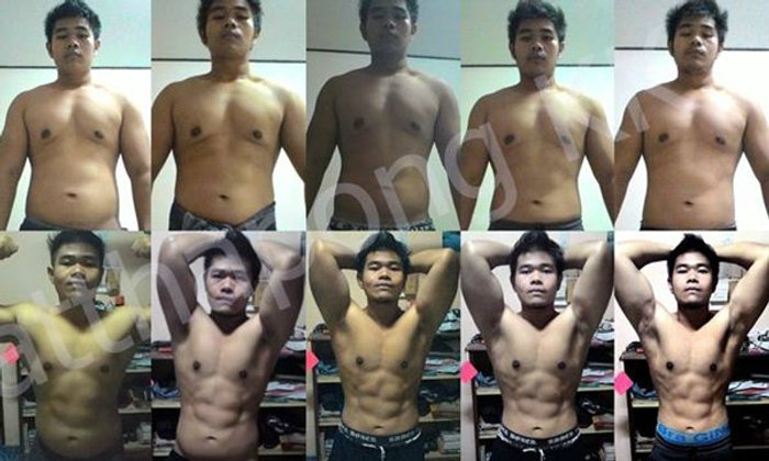 รีวิวลดน้ำหนักจากอ้วนกลมเป็นหล่อล่ำ