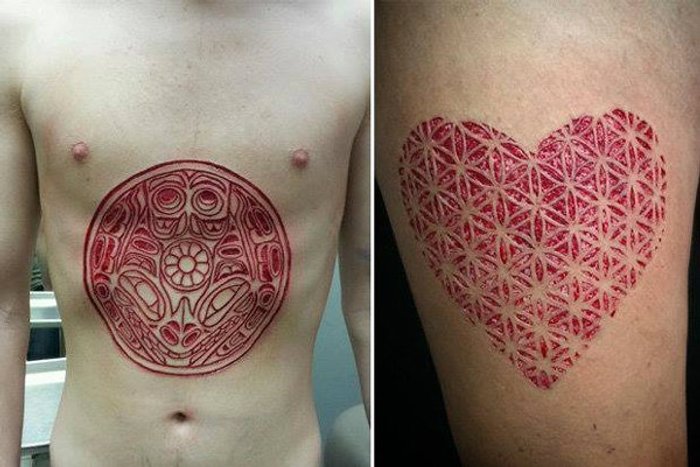 อันตราย! เทรนด์สักใหม่ไม่ใช้หมึก แต่แซะผิวให้เห็น"เลือด"เป็นลวดลายแทน