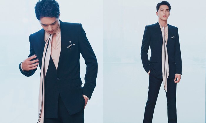 Timmy Xu กับแฟชั่นเนคไทริบบิ้น ในงานพรมแดงของ TV drama quality Festival
