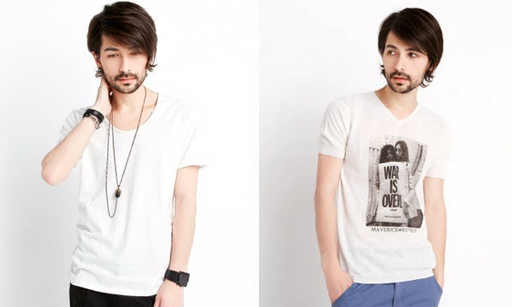 เสื้อยืดตัวเดียว หล่อได้ทั้งวัน..