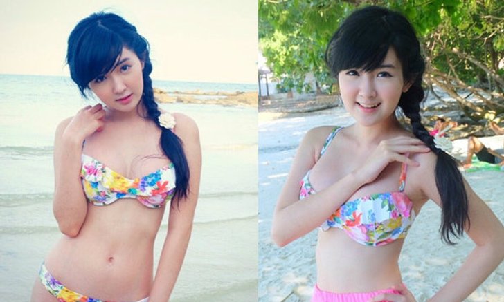 น้องเบียร์ เดอะวอยซ์ น่ารักปนเซ็กซี่ที่ริมทะเล