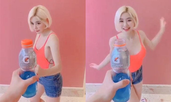 หนุ่มๆ แห่กดไลก์ “ดีเจโซดา” โชว์สกิลหมุนตัวเตะเปิดขวดน้ำ