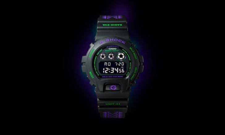 Evangelion x Casio G-SHOCK DW-6900 โดดเด่นด้วยคู่สีม่วง-เขียว