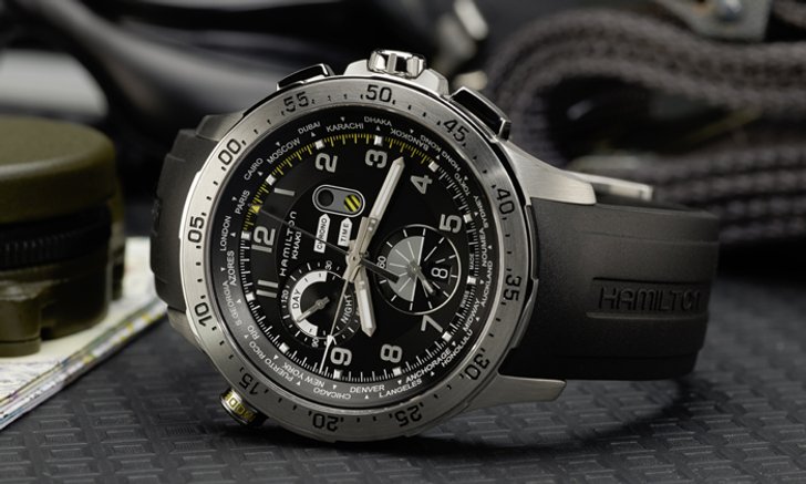 Hamilton รุ่น Chrono Worldtimer เรือนเวลารอบโลกสำหรับนักบิน