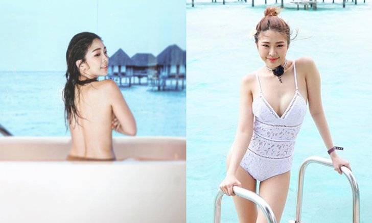 ส่งตรงจากมัลดีฟส์ "หญิงแย้" โพสต์ภาพชุดว่ายน้ำสุดเซ็กซี่