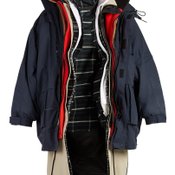  Balenciaga Oversized layered parka coat
