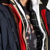  Balenciaga Oversized layered parka coat