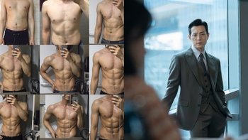 "จองซองอิล" นักแสดงจาก The Glory เผยภาพปั้นกล้ามท้องใน 8 สัปดาห์