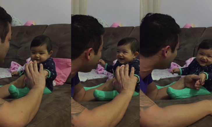 น่ารักอ่ะ หนูน้อยแกล้งพ่อที่จะตัดเล็บให้ เป็นยังไงต้องไปดู