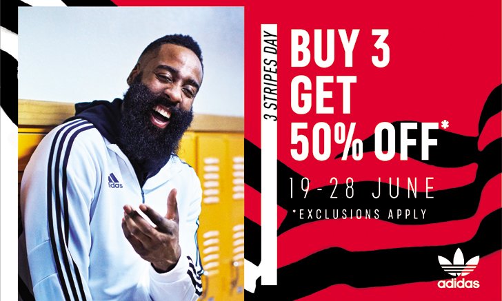 ขาช้อปสายแฟห้ามพลาด! อาดิดาส จัดแคมเปญ 3 STRIPES DAY ลดสูงสุด 50%