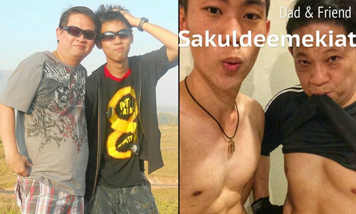 คุณพ่อมีพุงกับลูกชายผอมแห้ง ออกกำลังกายจนหุ่นเฟิร์มทั้งคู่