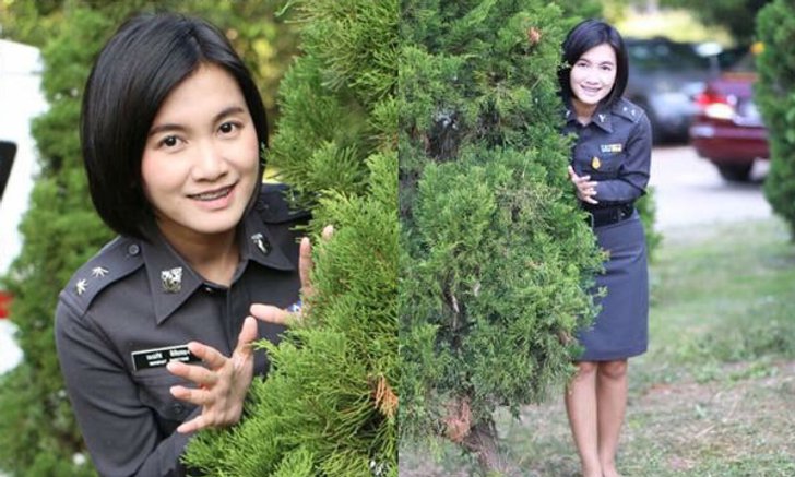 "ผู้กองพลอย" ตำรวจหญิงสุดน่ารัก ขวัญใจชาวโซเชียลคนล่าสุด