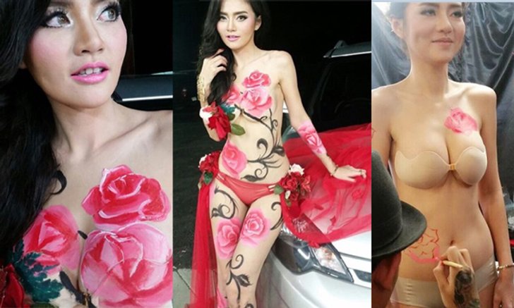 มันคือศิลปะ เชอรี่ สามโคก โชว์บอดี้เพ้นท์