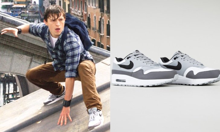 Peter Parker สวมรองเท้าผ้าใบ Nike Air Max 1 ใน Spider-Man : Far From Home