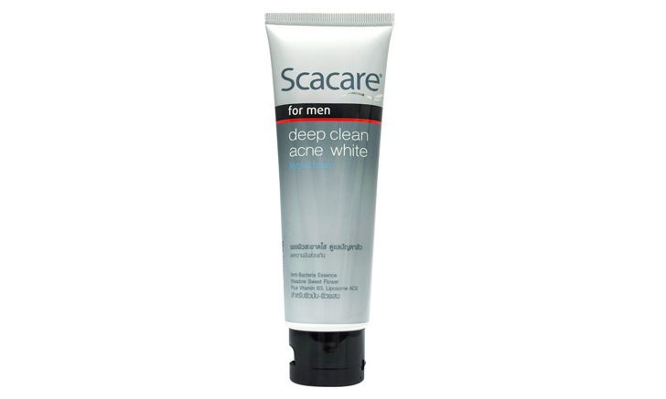 Scacare For Men Deep Clean Acne White Facial Foam