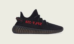 YEEZY BOOST 350 V2 CORE BLACK/ CORE BLACK/ RED สนีกเกอร์สีดำตัดกับรายละเอียดสีแดง