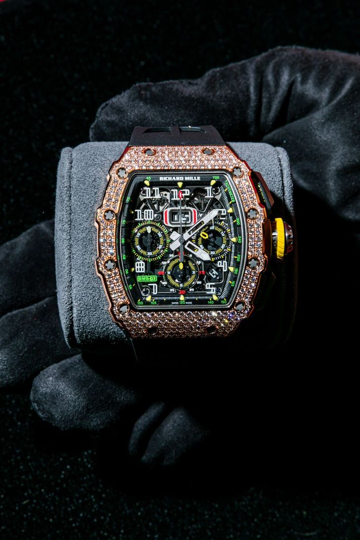 Richard Mille Rose Gold Pave Diamond Watch