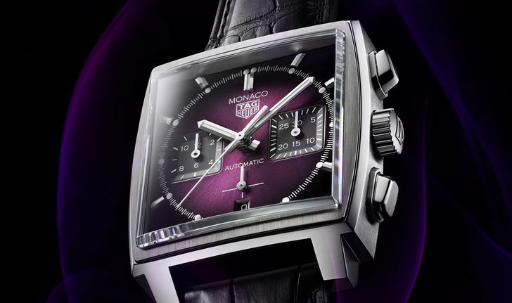 TAG Heuer เปิดตัวนาฬิกาล่าสุด TAG Heuer Monaco Purple Dial Limited Edition