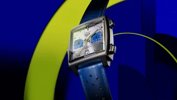 TAG Heuer Monaco Chronograph Racing Blue นาฬิกาทรงสี่เหลี่ยมเรือนล่าสุด