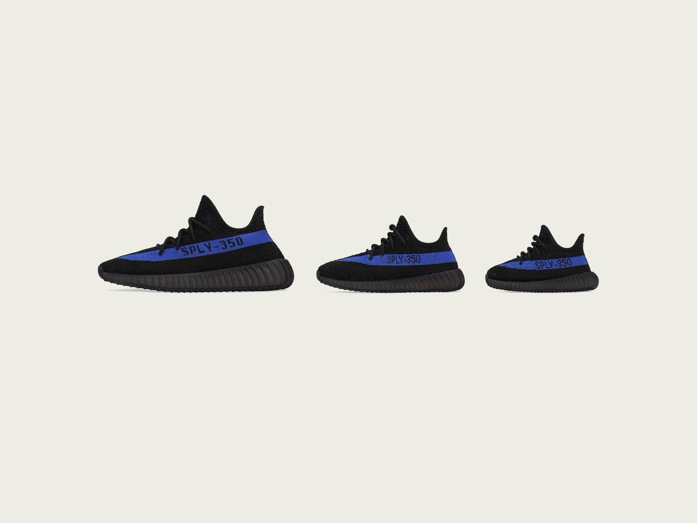 YEEZY BOOST 350 V2 CORE BLACK/DAZZLING BLUE/CORE BLACK