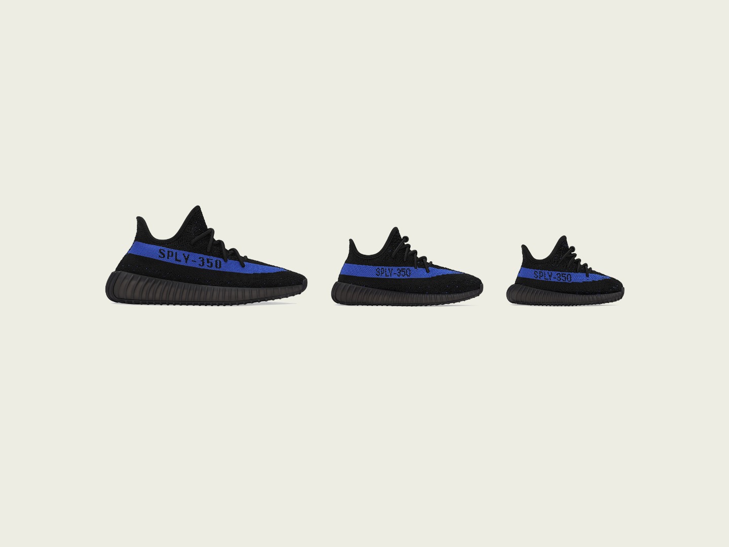 YEEZY BOOST 350 V2 CORE BLACK/DAZZLING BLUE/CORE BLACK