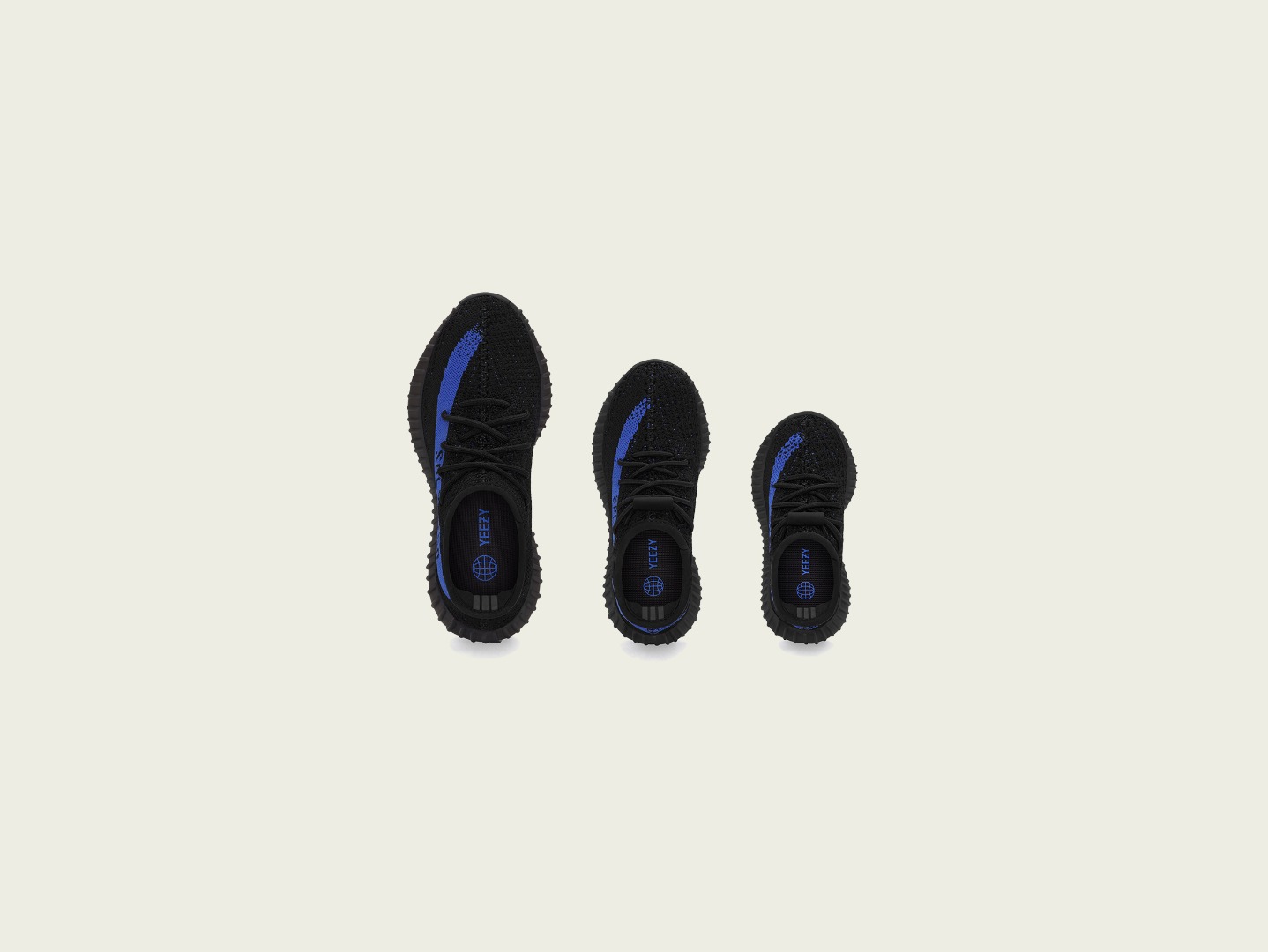 YEEZY BOOST 350 V2 CORE BLACK/DAZZLING BLUE/CORE BLACK